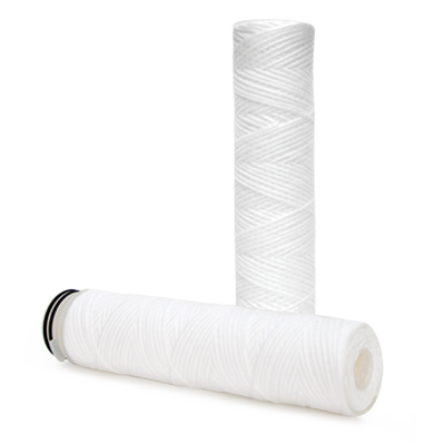 Polypropylene string wound — end connection view