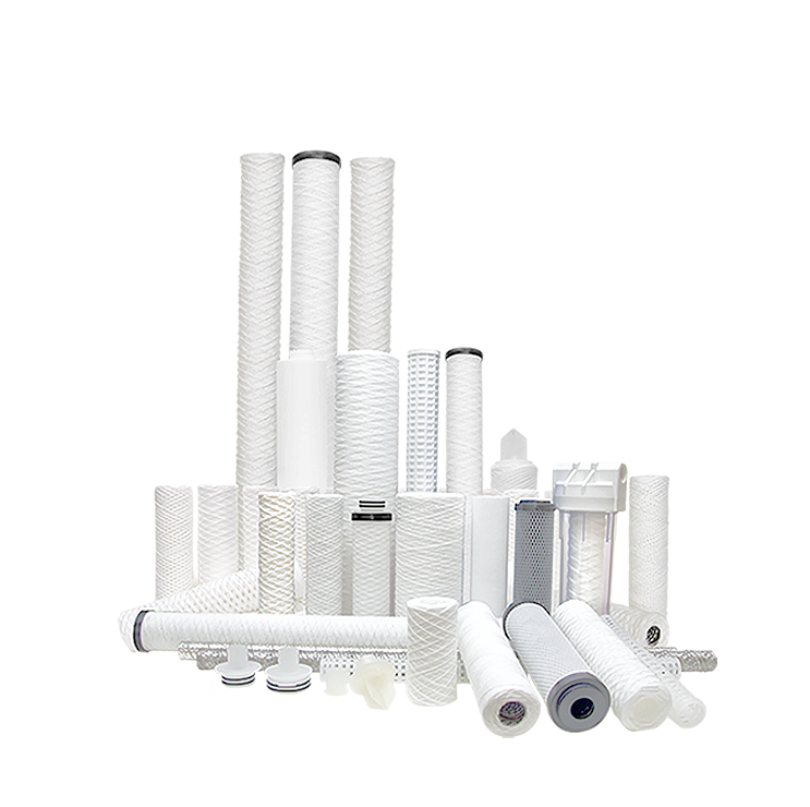 A selection of Pureflo filter cartridges in different forms and lengths